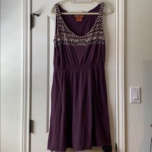 Tory Burch Purple Sleeveless Dress Size L